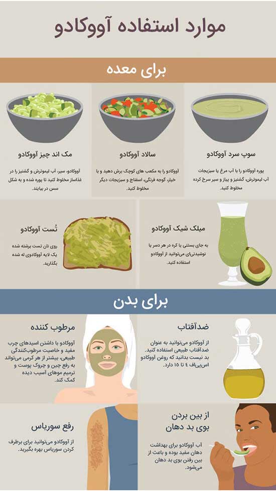 خواص آووکادو برای لاغری، پوست، مو و سلامتی بدن